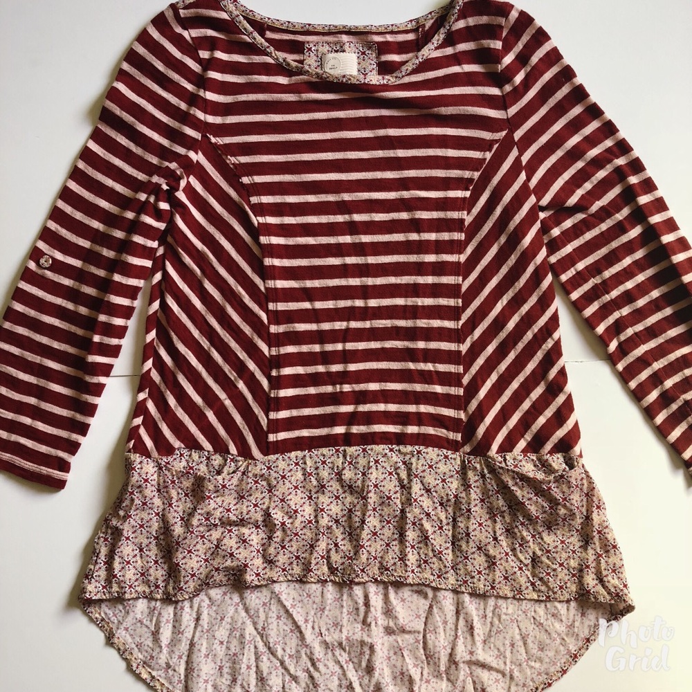 Anthropologie Postmark Striped geometric long slee